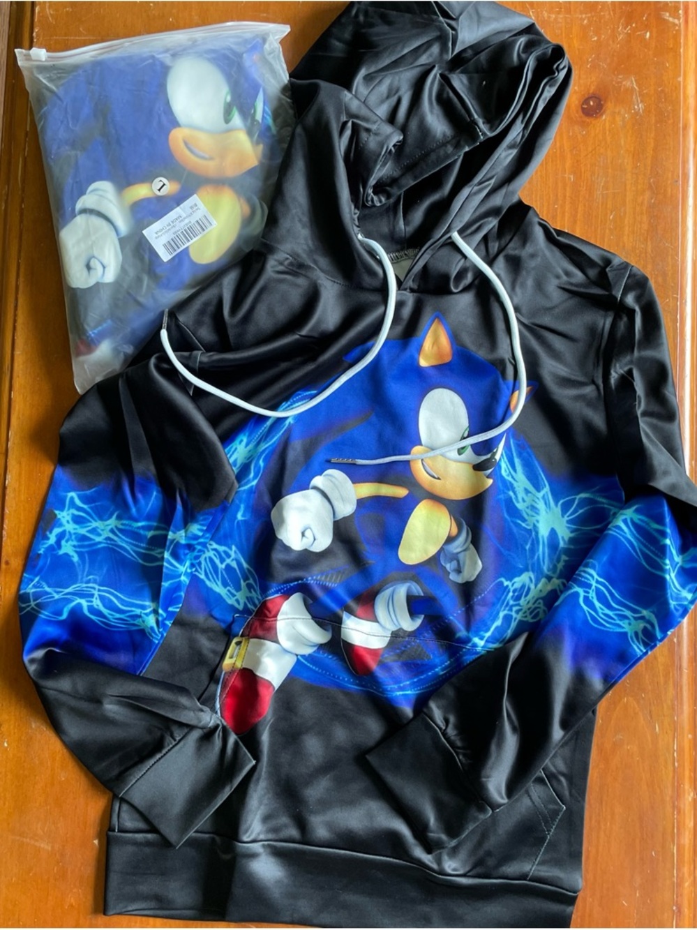 Sonic Character Hoodie in Blue & Black